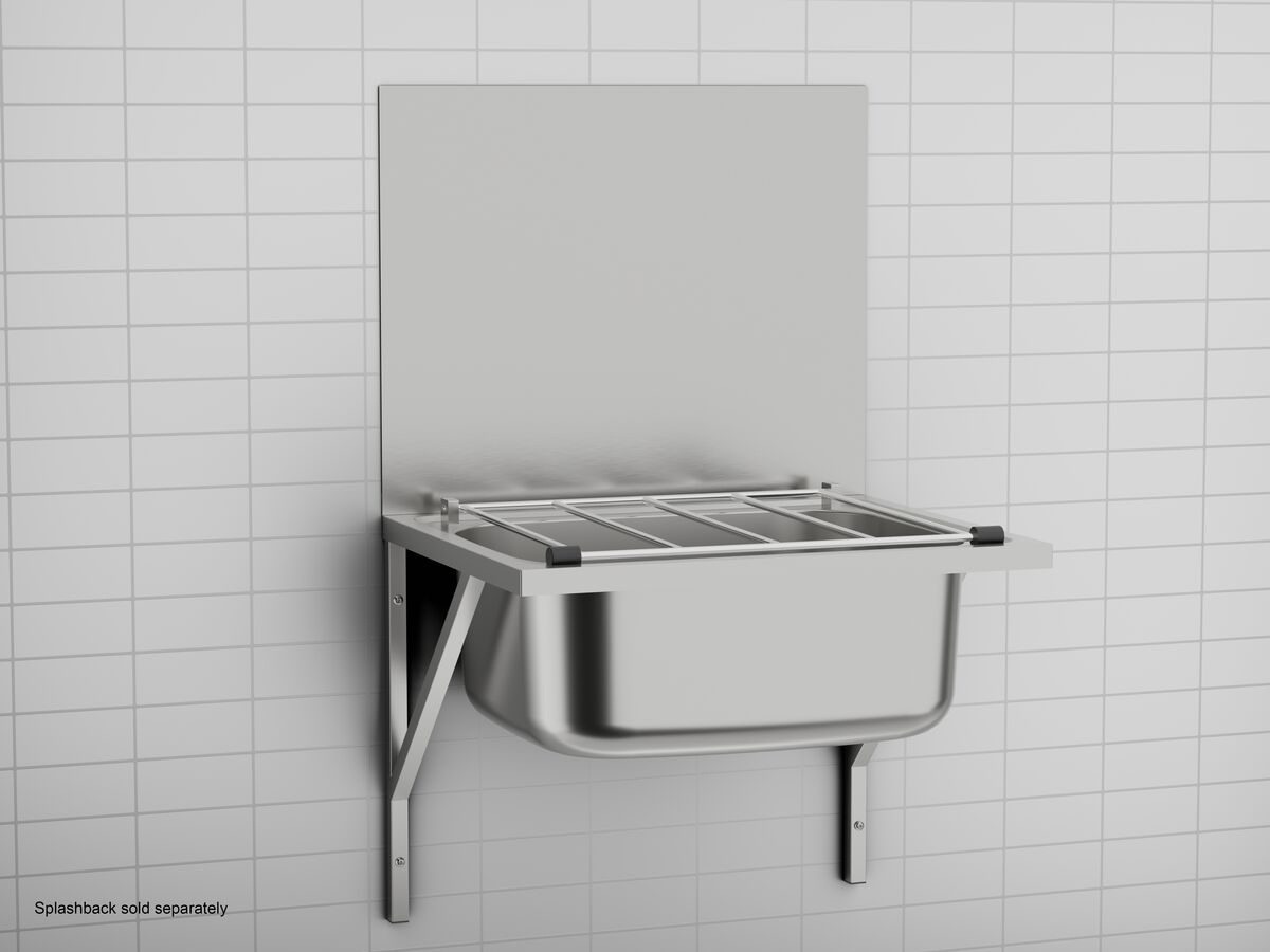 Reece Wolfen Wall Mounted Cleaners Sink With Grate 316 Grade Stainless Steel