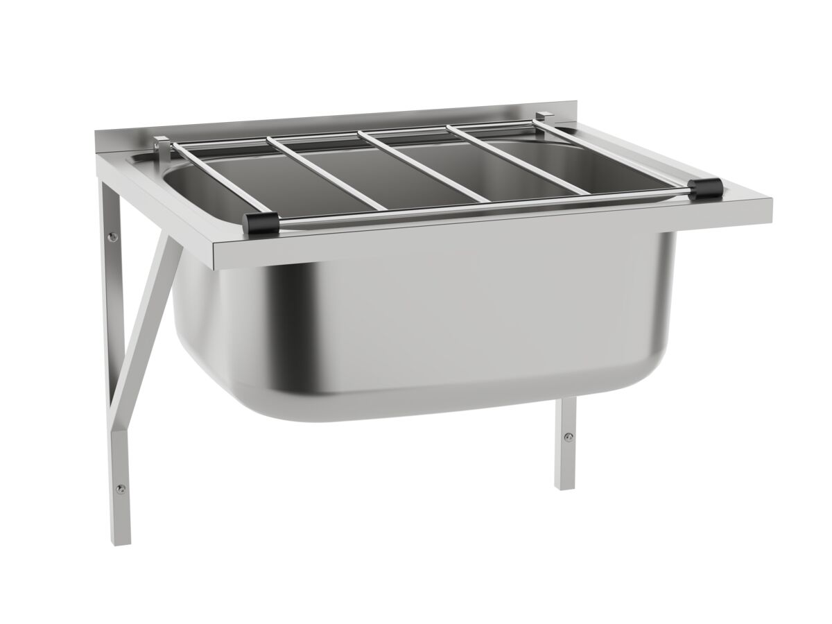 reece Wolfen Wall Mounted Cleaners Sink with Grate 316 Grade Stainless Steel
