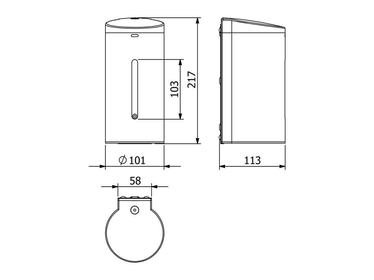 Reece Wolfen Wall Mounted Sensor Soap Dispenser Stainless Steel 0.65L